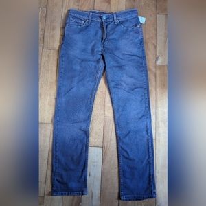 Dark Blue Denim Straight Leg Pants - Levi's